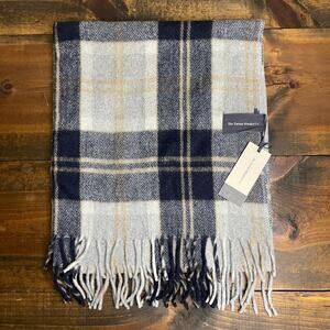 NWT The Tartan Blanket Co. Recycled Wool Knee Blanket Bannockbane Silver Tartan